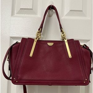 Coach Dreamer 21 Leather Satchel/Crossbody  Oxblood Color.